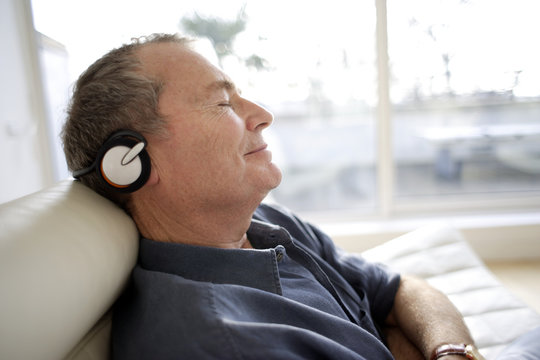 Man using headphones
