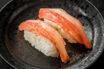 普通のかにの寿司 Common sushi of the crab
