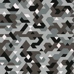 Fototapete Militärisches Muster Vektornahtloses Muster im Camouflage-Stil, pixeliges Mustertextil, abstrakter Hintergrund