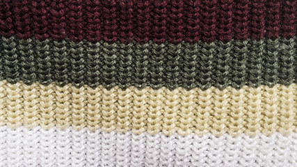  Colorful knitting fabric background close-up