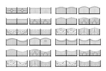 Illustration of the different designs of fences