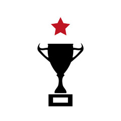 Winner's cup with red star