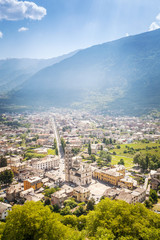 Tirano - Valtellina (IT) - Vista della Basilica dall'alto