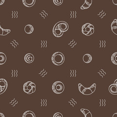bakery products  seamless pattern. vector illustration