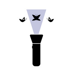Butterfly and flashlight