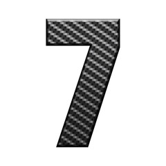 Number 9 Design (Nine).with carbon fiber photo background isolate on white background
