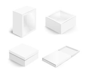 Collection of paper box packaging 3D