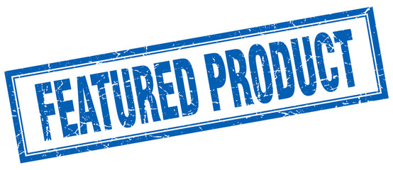 featured product blue grunge square stamp on white