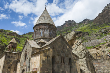 Monastery of Geghard, unique architectural construction in the K