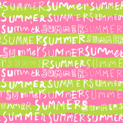 summer word seamless pattern background