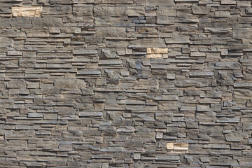 Pattern wall from decorative stones