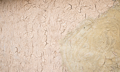 Cracks in the walls are made of clay.