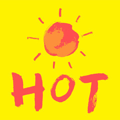 summer sun hot day brush paint