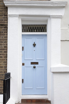 Azure door in typical London house