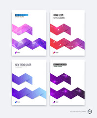 Set collection of abstract cover design, business brochure templ