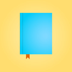 Fototapeta premium Blue closed diary in top view