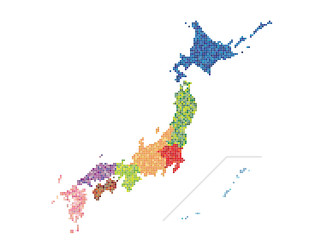 日本地図（地域別）