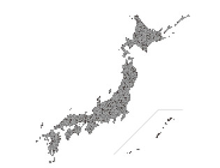 日本地図（モノクロ）