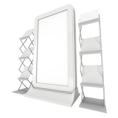 Trade show booth LCD TV stand.