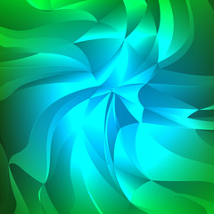 Vector abstract background. Glossy swirl triangles.
