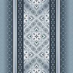 Obraz premium Vintage seamless white gray bogder on a dark beige.