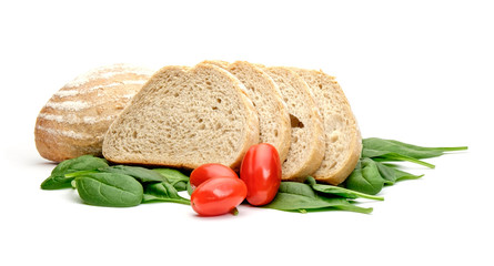 Bread tomatos and spinach