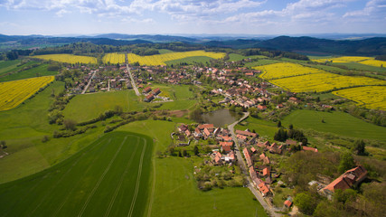 Aerial photo of western bohemia countryside