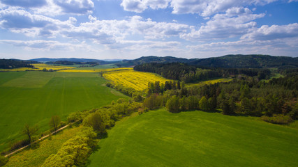 Aerial photo of western bohemia countryside