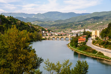 Fototapeta na wymiar Mehmed Pasa Sokolovic Bridge in Visegrad, Bosnia