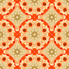 Seamless pattern with beautiful Mandalas. Vector illustration