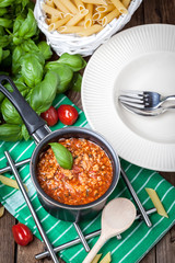 Mediterranean meal preparation.