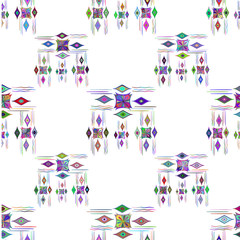 Vector modern seamless colorful geometry pattern, color abstract geometric background, pillow multicolored print, texture, fashion design