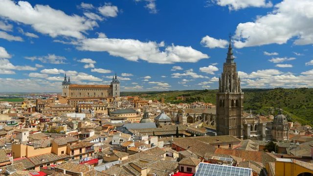 Toledo, Spain. Time lapse