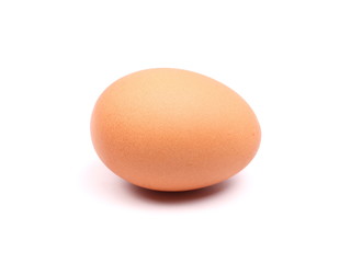 organic egg isolated on white background
