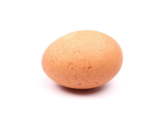 organic egg isolated on white background