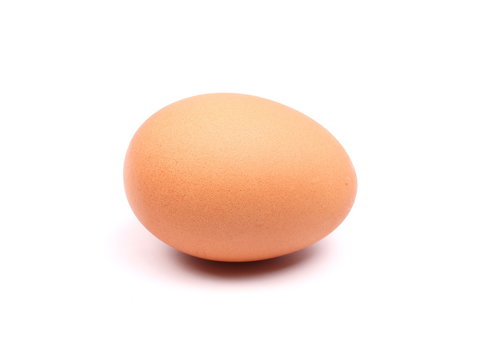 organic egg isolated on white background