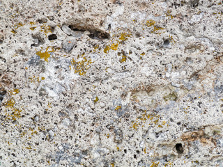 the texture of the stone, badly injured from the impact of time