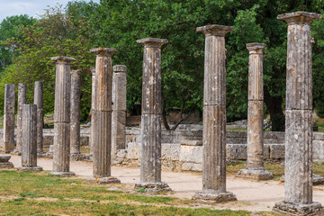 Ruins of the ancient city of Olympia, Greece