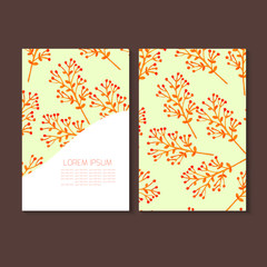 business card with flowers
