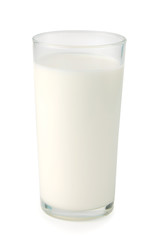 milk glass on a white background