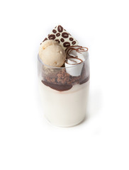 Cup of chocolate dessert