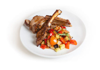 Lamb with ratatouille