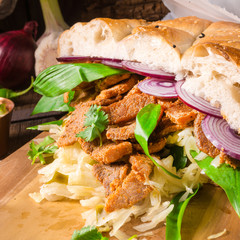 Gyros pita with wild garlic