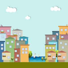 Fototapeta premium Colorful Seaside Resort