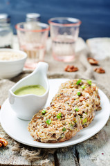 brown rice lentils walnuts spicy burgers