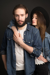 Bearded man with his girlfriend