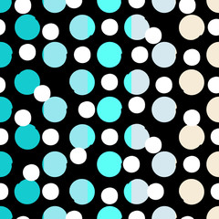Seamless universal pattern. Polka dots, circles, strips