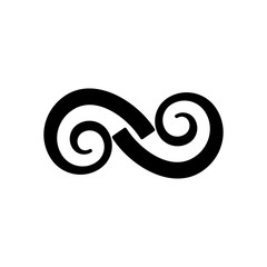 Obraz premium Twirl sign of infinity abstraction icon web