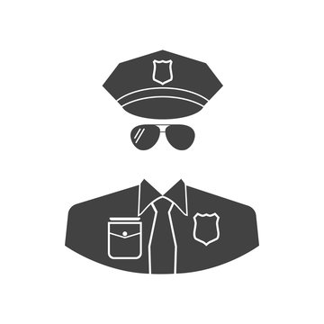 Cop icon vector.