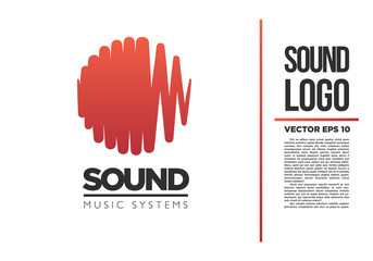 Sound Music logo vector logotype wave abstract